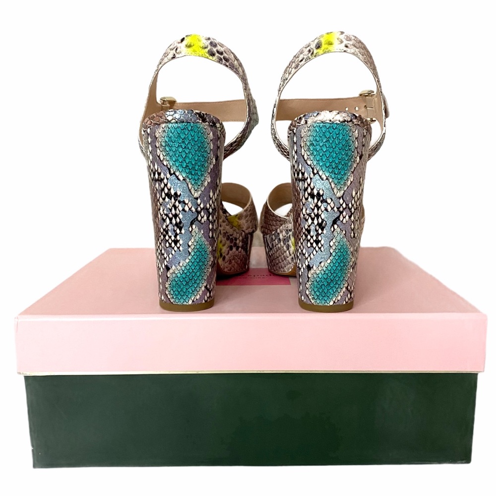 kate spade Multicolor Snake-Print Platform Sandals - Picture 8 of 14